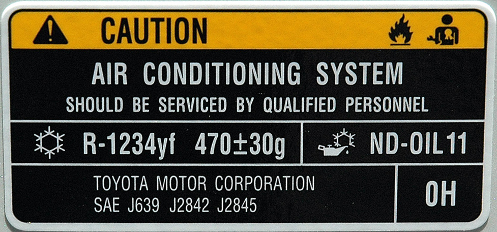 R1234yf label
