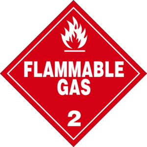 flammable gas placard