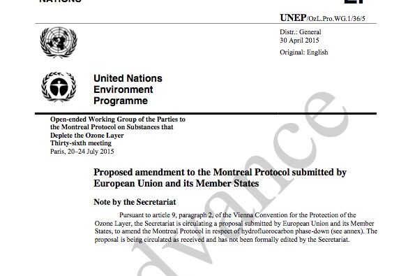 EU submission to Montreal Protocol amendment