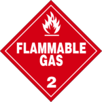 Flammable gas placard